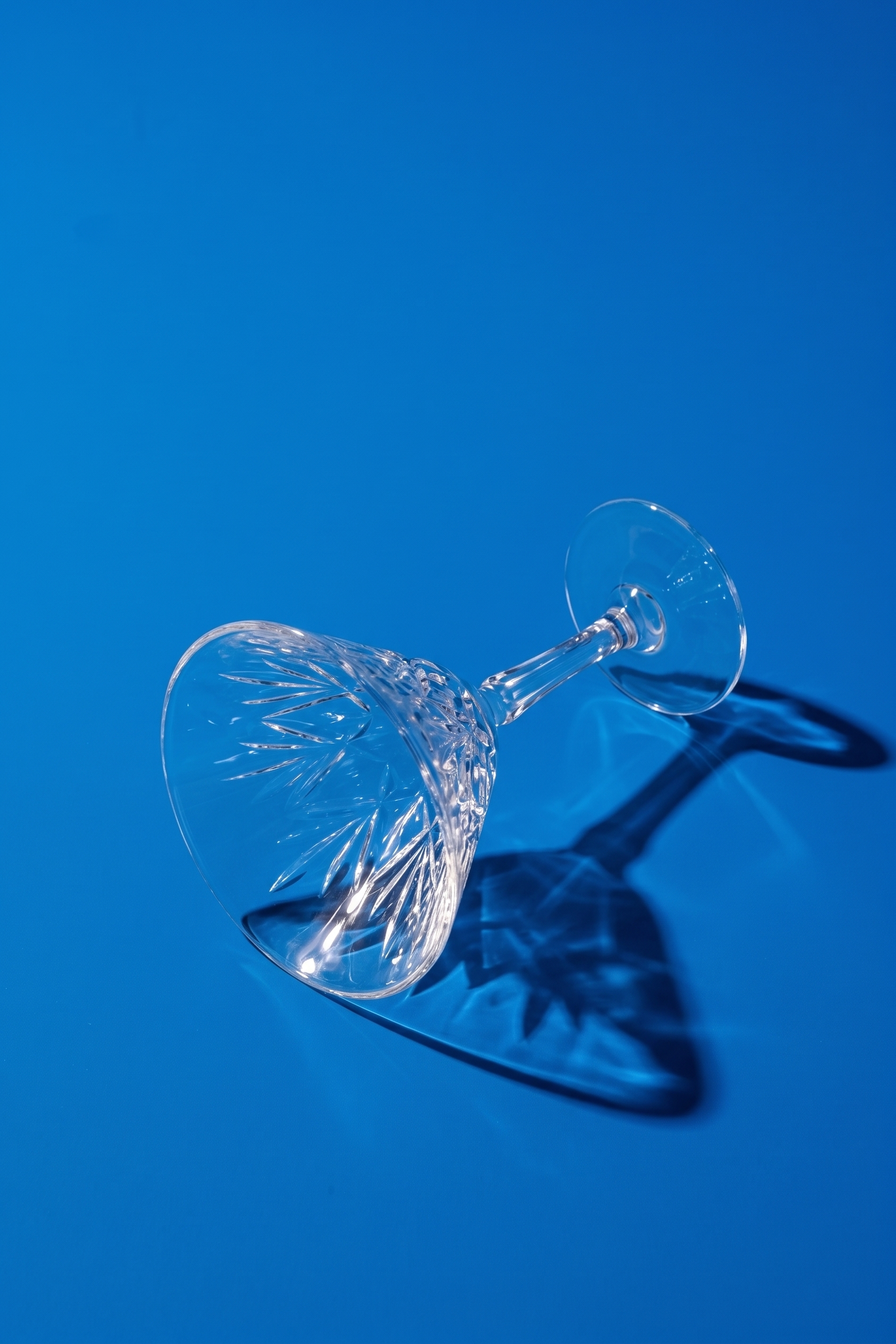 A martini glass on its side